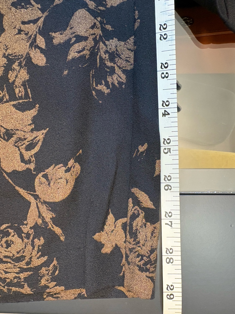 Rafaella Black Pants with Bronze Floral Accent - Picture 11 of 11